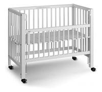 Lit bébé à barreaux cododo Maxi Boxspring en hêtre massif blanc 50x90 cm Blanc G