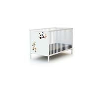 Lit bébé à barreaux en bois massif PANDA 60x120