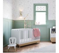 Lit bébé à barreaux LOUISON 60x120 blanc - LT7086 - Blanc - Terre de Nuit