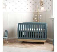 Lit bébé à barreaux LOUISON 60x120 bleu- LT7086 - Bleu - Terre de Nuit