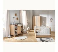 SAUTHON - Chambre Nova blanc lin : lit, commode, armoire