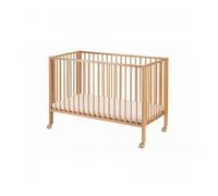 tiSsi Lit bébé d'appoint pliable Jori Natural 120 x 60 cm hêtre massif naturel