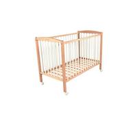 Lit bébé ARTHUR bicolore réglable en hauteur en hêtre massif blanc 60x120 Blanc