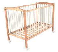 Lit bébé ARTHUR bicolore réglable en hauteur en hêtre massif blanc 60x120 Blanc G