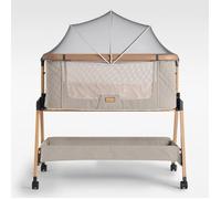 Lit Bebe Berceau Cododo - 6 Niveaux de Hauteur, roulettes, Matelas, côtés en Mesh Respirant avec moustiquaire,Sac de Transport