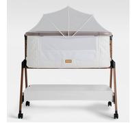 Lit Bebe Berceau Cododo Réglable pour Bébé - 6 Hauteurs, Roulettes, Matelas, Panneaux Mesh Respirants, Moustiquaire