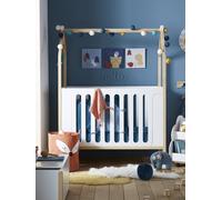 Lit bébé Cabane LIGNE COCONUT transformable en banquette blanc TU