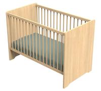 Sauthon Lit bébé Cannelle têtes de lit arrondies bois décor chêne miel vanille marron 60 x 120 cm