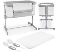 Lit bébé Cododo 3 en 1, Lit Parapluie Pliable Jusqu'à 9 kg, Réglage Hauteur 7 Niveaux, Lit D'appoint peut S'incline