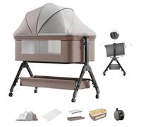 Lit bebe - Cododo bebe - Magic ZC - 3 réglages de hauteur Table à langer Grand panier 6 cadeaux Jusqu'à 20KG 0-2ans Kaki