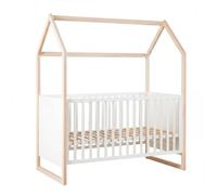 Lit bébé cododo évolutif 70 x 140 cm - ROBA - Noah - Blanc / Chêne