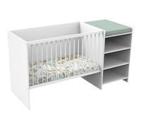 Lit bébé combiné - 120x60cm - Evolutif en 90x190cm - Babyprice First - En bois blanc