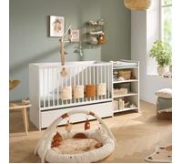 Lit bébé combiné - 120x60cm - Evolutif en 90x190cm - Babyprice First - En bois blanc