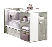 Lit bébé combiné évolutif 60x120 en 90x190 smile chêne silex