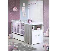 Lit Bébé Combiné Évolutif En Bois - Nao Blanc 60X120