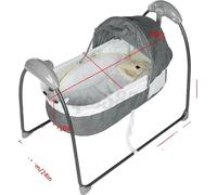 Lit bébé électrique, balancelle douce à 3 vitesses, capacité de charge 9 kg, gris