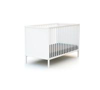 WEBABY - Lit bébé en bois 60x120 cm ALBA Blanc - Taille unique
