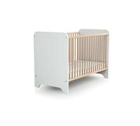 AT4 - Lit Bébé Carrousel Blanc et Hêtre