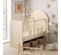 Lit bébé évolutif Arche Chêne strié (60 x 120 cm)
