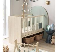 Lit bébé évolutif 120x60 en 90x190- tête de lit arche - arche vert/marron 60X120