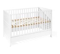 Lit bébé évolutif 140x70 2en1 Basic blanc