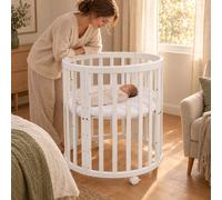 Lit bébé évolutif 7 en 1 Ovale - Agate Blanc