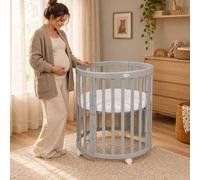 Lit bébé évolutif 7 en 1 Ovale - Agate Gris