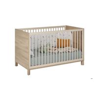 Lit bébé évolutif 70cm x 140cm finition biscuit effet bois chêne