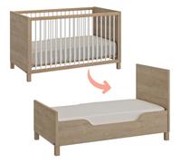 Lit bébé évolutif 70x140 cm avec 2 pans de transformation Achille