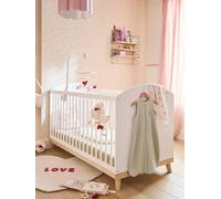 Lit bébé évolutif 70x140 cm CONFETTI blanc 70X140