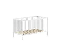 Lit Bébé Evolutif 70x140 en Hêtre Massif Laqué Blanc - ELIOTT -