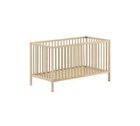 Lit Bébé Evolutif 70x140 en Hêtre Massif Vernis Naturel - ELIOTT -