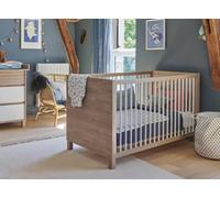 Lit bébé évolutif 70x140 nino chêne & blanc 70X140