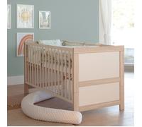 Roba Lit bébé évolutif Momo 70x140 cm - Transformable en lit junior - Cachemire/Chêne Tristan