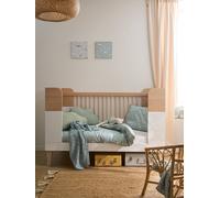 Lit Bébé évolutif 70x140cm MOKA blanc moyen TU