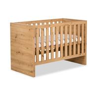 Lit bébé évolutif avec barrière de sécurité - MON MOBILIER DESIGN - AMELIA - Chêne - Non - Oui - Lit évolutif