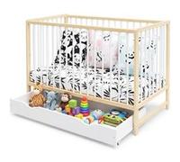 - Lit bébé évolutif avec tiroir MATHIS 60x120 cm (matelas non inclus)