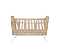 Lit bébé évolutif blanc - java rotin blanchi TU