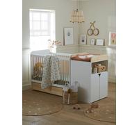 Lit bébé évolutif combiné 2 en 1 ECLIPSE blanc / bois 90X190