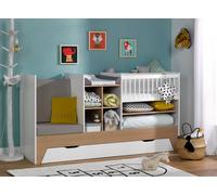Lit bébé évolutif combiné ecrin + tiroir blanc TU