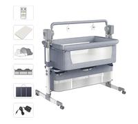 Lit bebe evolutif electrique Magic ZC Lit bébé avec matelas Inclinaison pour l'alimentation Lecteur Bluetooth Max 80kg