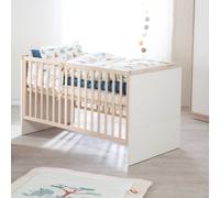 Lit Bébé Évolutif Elva Cachemire - Noyer De Virginie 70X140