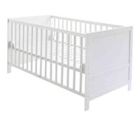 Lit bébé évolutif en bois blanc réglable en hauteur Roba 70x140 Blanc G
