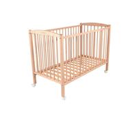 Lit bébé ARTHUR réglable en hauteur en hêtre massif naturel 60x120 Naturel