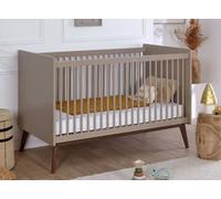 Lit bébé évolutif gaïa argile & noyer 70X140