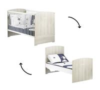 Lit bébé évolutif Little Big Bed Smile hêtre cendré (70 x 140 cm)