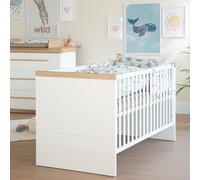 Lit Bébé Évolutif Lumo Blanc - Chêne Artisan 70X140