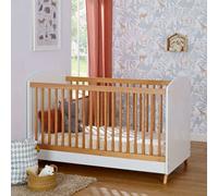Lit Bébé Évolutif Montessori Kombu Blanc Et Noisette 70X140