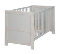 Lit Bébé Évolutif Roba Mila Réglable En Hauteur - 70x140 Cm - Gris Naturel Marron