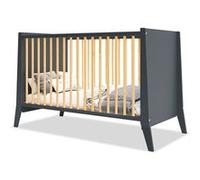 Lit bébé évolutif Timeo 60x120 cm (matelas non inclus) | Gris & bois